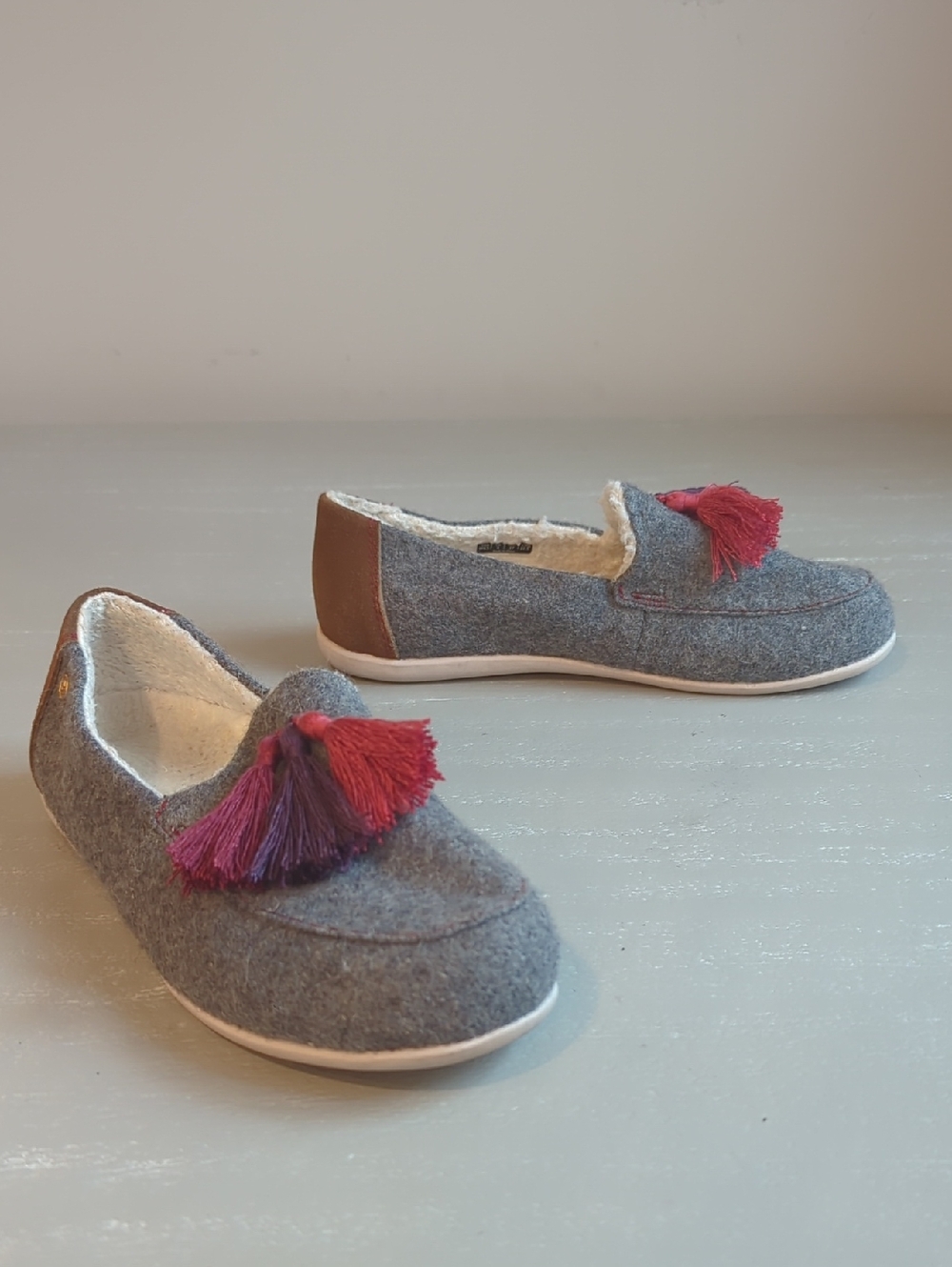 Spenco Hearthside Slide Gray Wool size 6.5